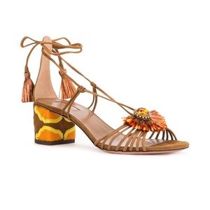 NWT Aquazzura “samba” suede sandals